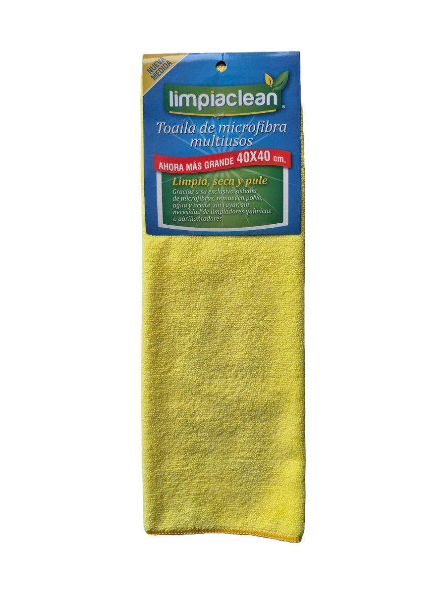 Paño Suave De Microfibra Amarillo Exel – 40x40 Cm, Reutilizable, Más De 100 Lavados