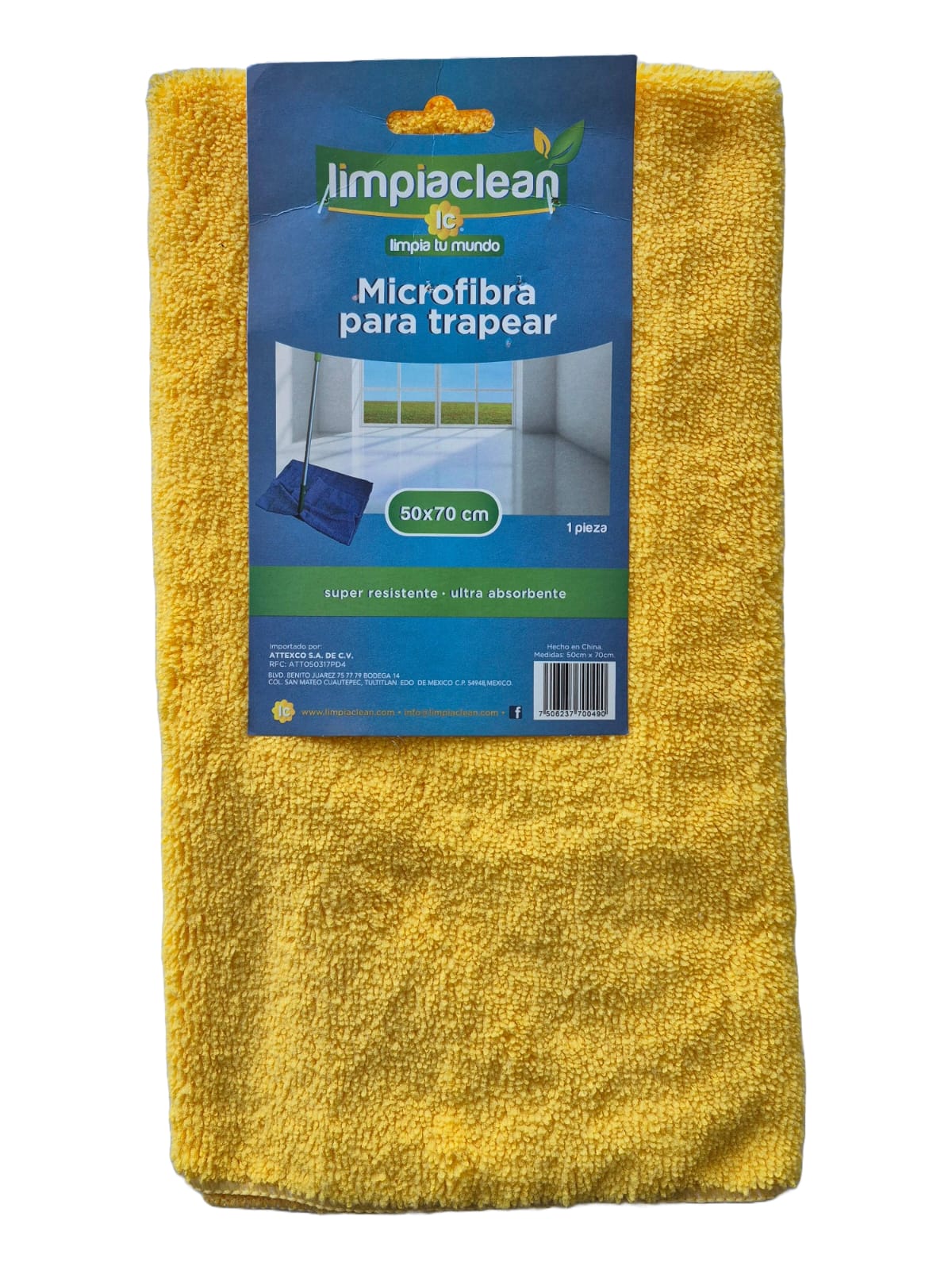 Microfibra para trapear Limpiaclean 50x70 cm afelpado