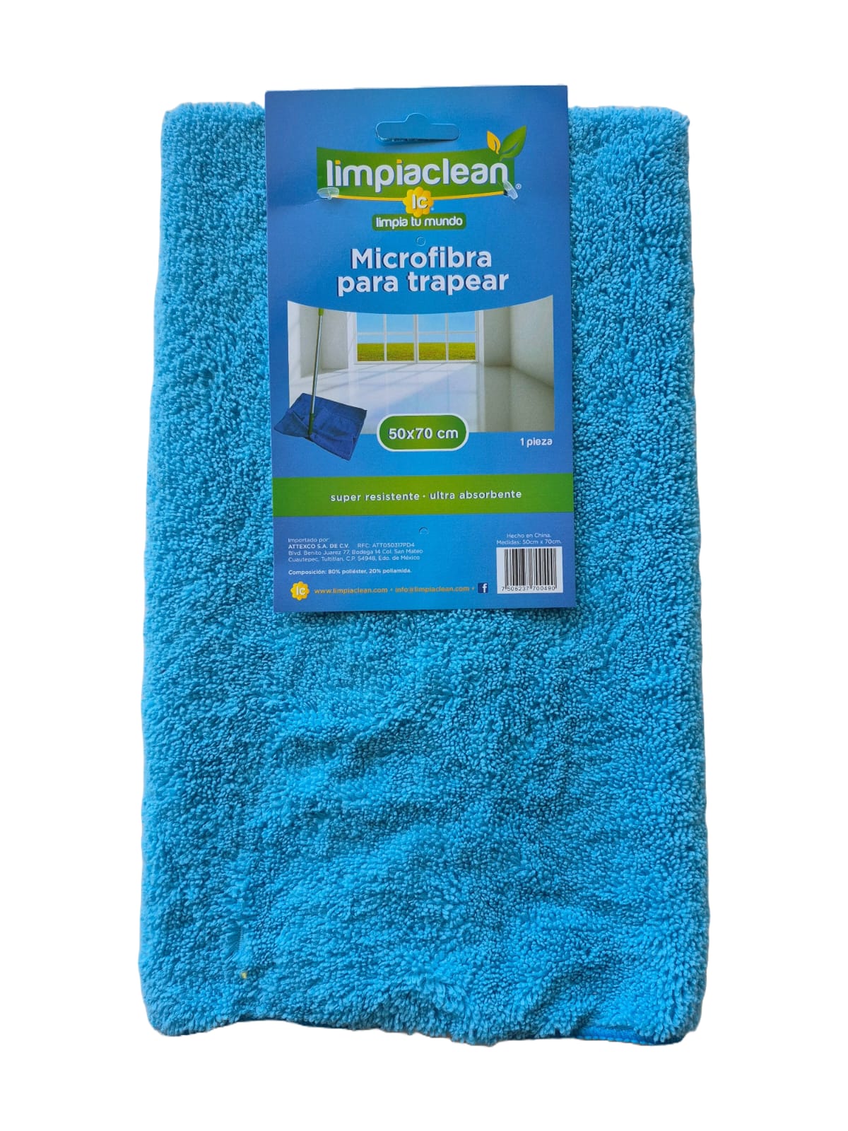 Microfibra para trapear Limpiaclean 50x70 cm afelpado