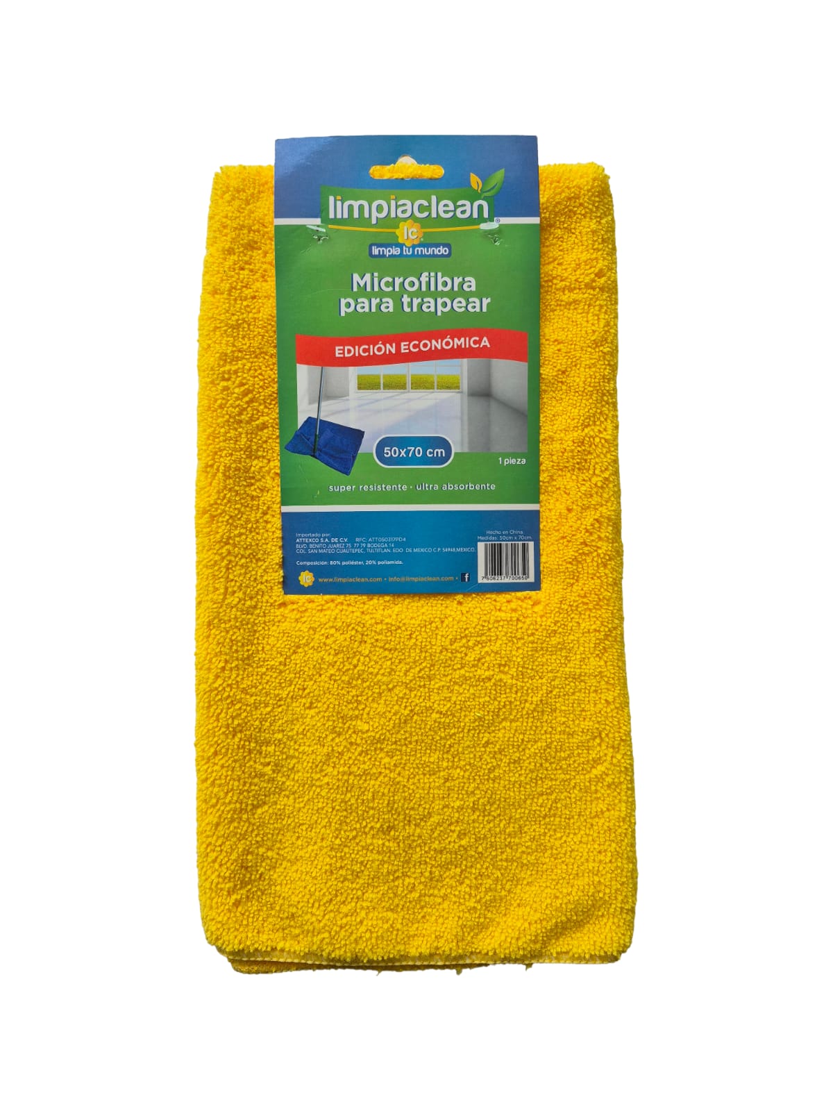 Microfibra para trapear Limpiaclean 50x70 cm afelpado