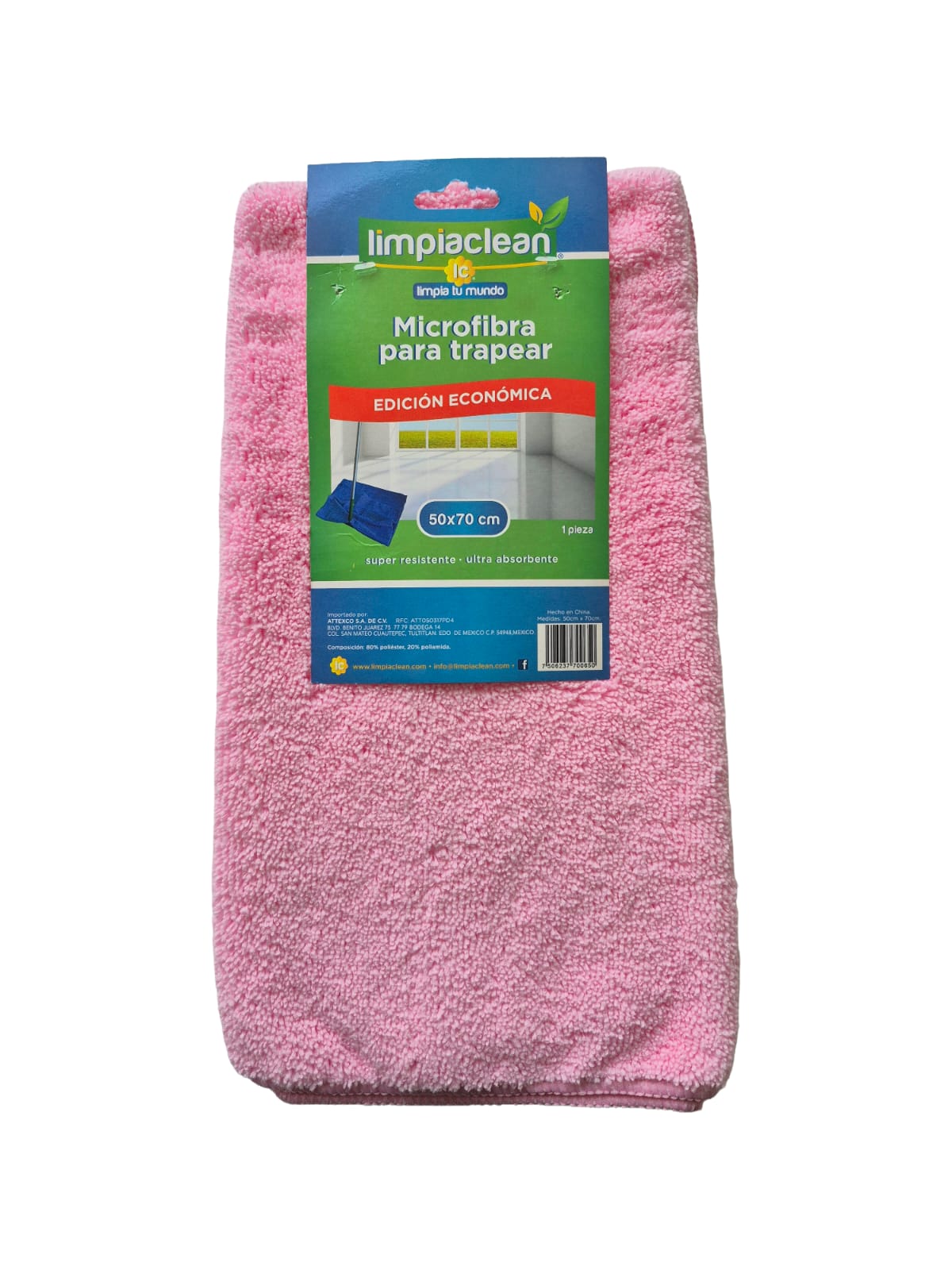 Microfibra para trapear Limpiaclean 50x70 cm afelpado