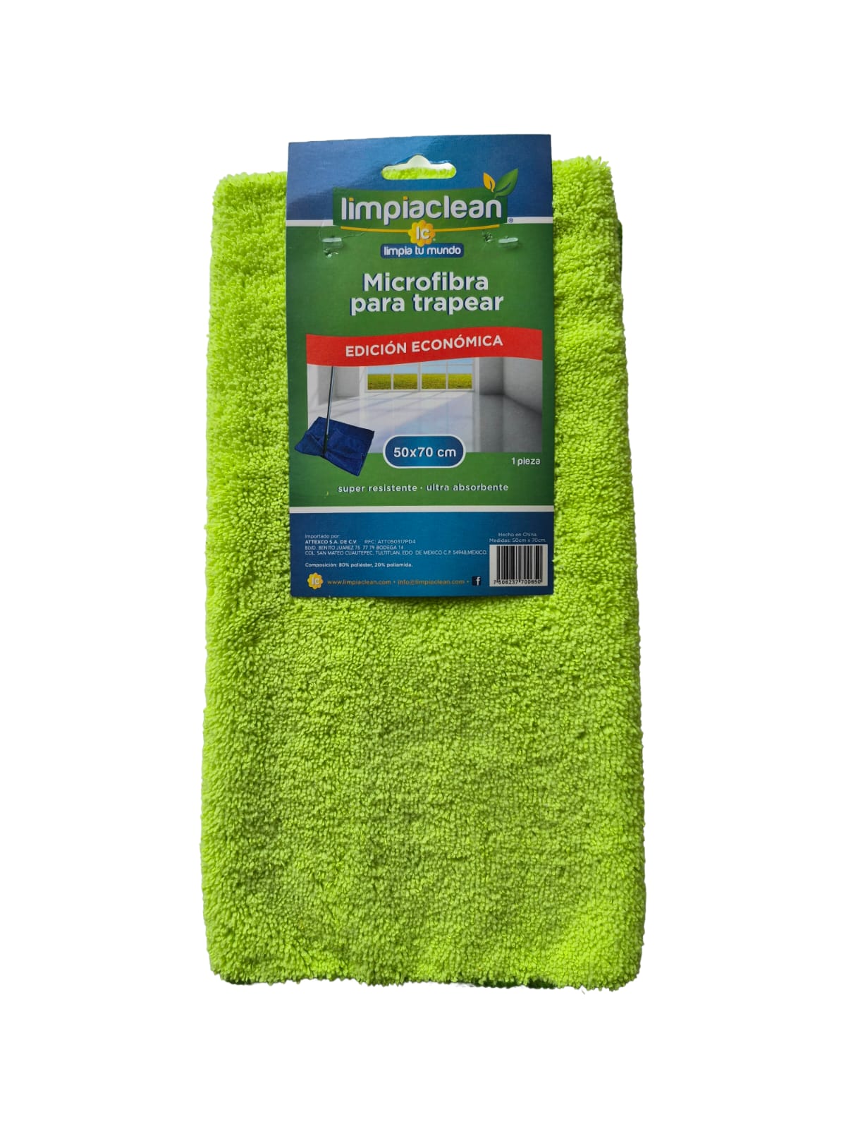 Microfibra para trapear Limpiaclean 50x70 cm afelpado