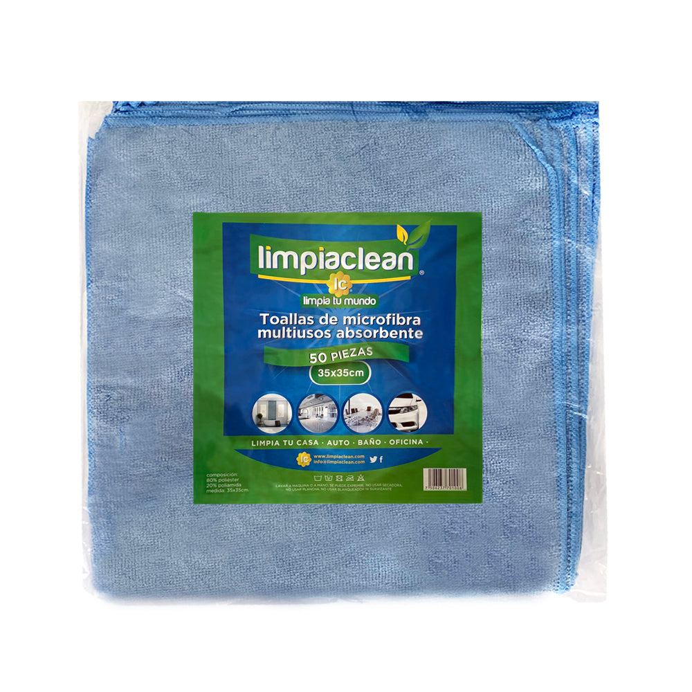 50 PACK MicroFibra Limpiaclean 35x35 cm