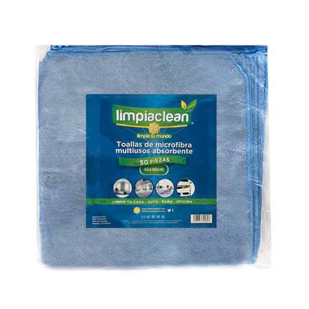 50 Pack Microfibra Limpiaclean 40x40 cm