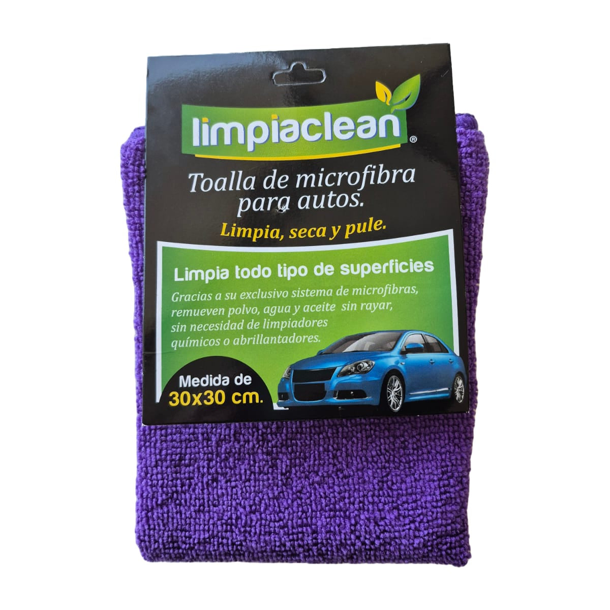 Microfibra Autos Limpiaclean 30x30 cm
