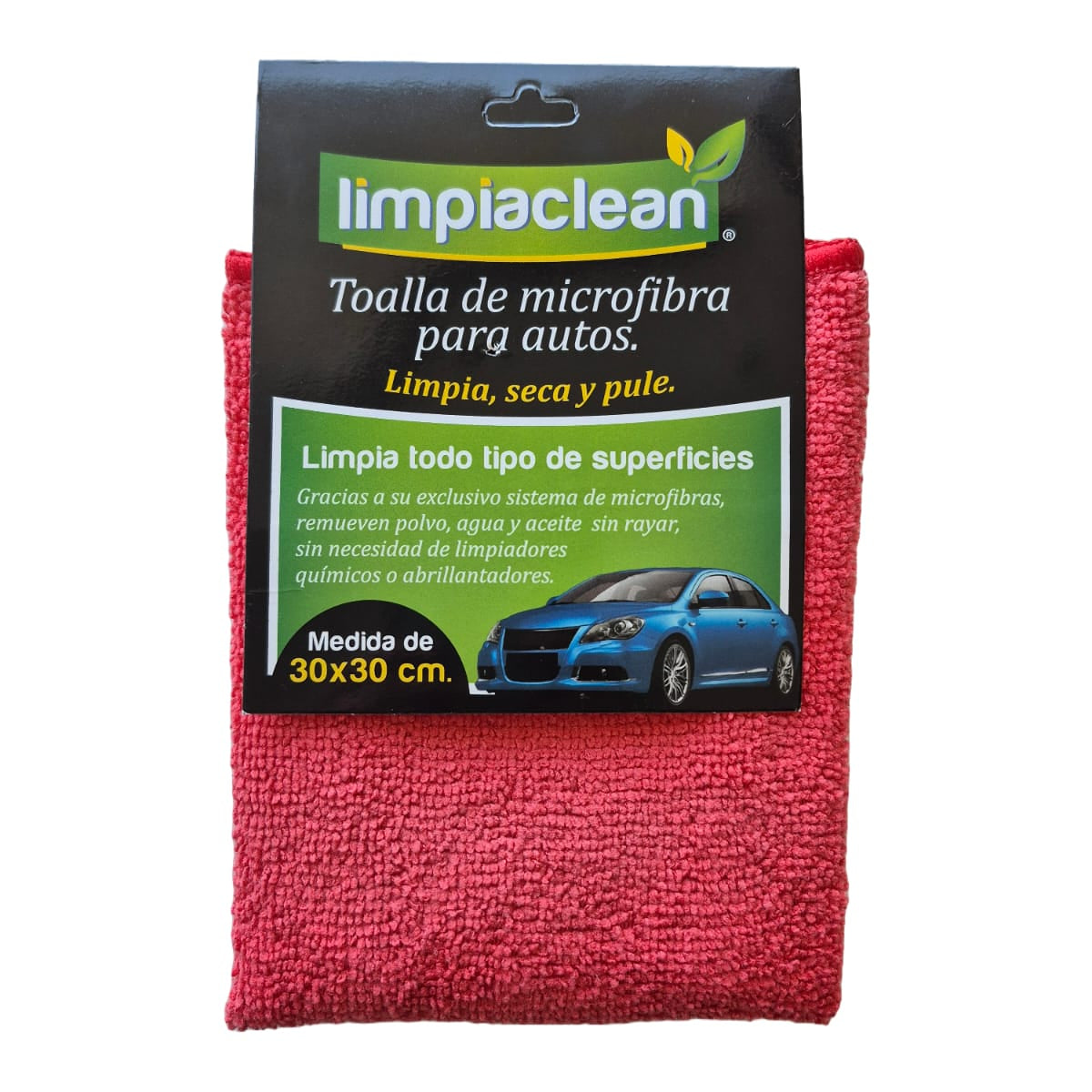 Microfibra Autos Limpiaclean 30x30 cm