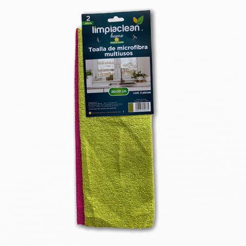 Caja de Microfibra Limpiaclean 2 Pack 30x30 cm con 36 pzs