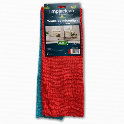 Cargar la imagen en el visor de la galería, Caja de Microfibra Limpiaclean 2 Pack 30x30 cm con 36 pzs
