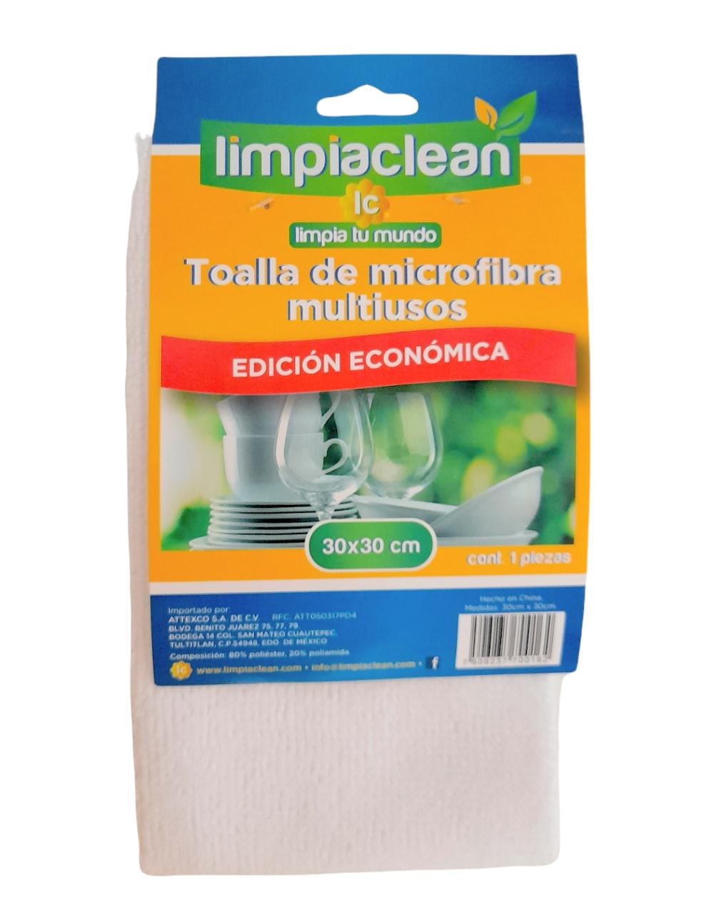 Caja de Toallas de Microfibra Economica 30x30 cm con 50 pzs