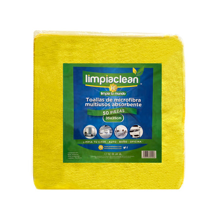 50 Pack Microfibra Limpiaclean 35x35 cm