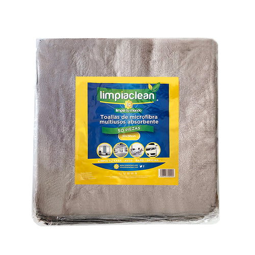 Cargar la imagen en el visor de la galería, 50 Pack Microfibra Limpiaclean 30x30 cm
