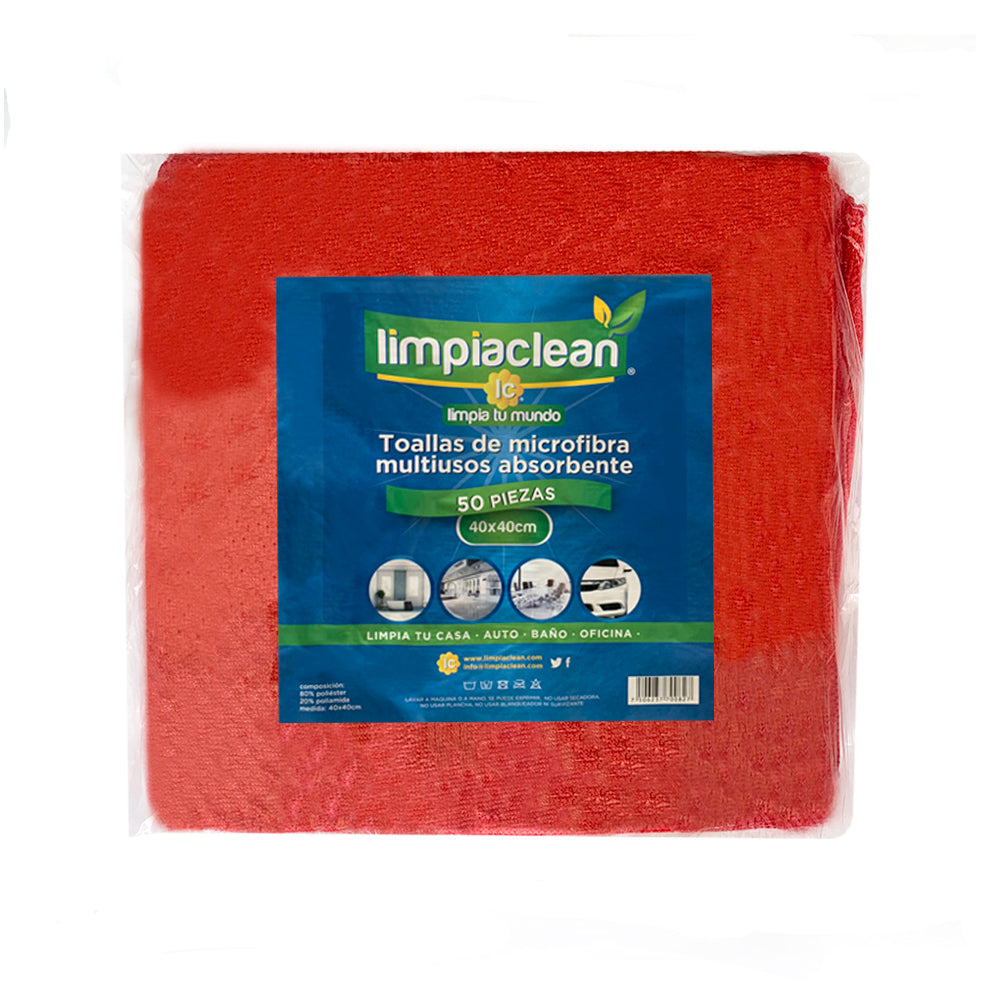 50 PACK MicroFibra Limpiaclean 40x40 cm