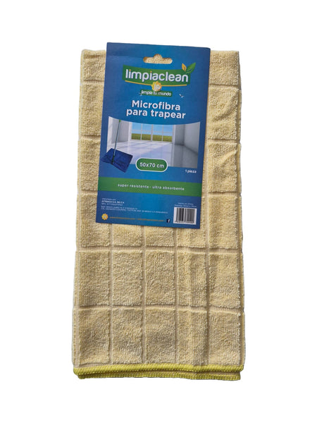 Microfibra para trapear Limpiaclean 50x70 cm con textura de cuadros
