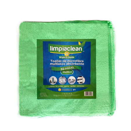 50 Pack Microfibra Limpiaclean 35x35 cm